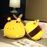 Peluche abeille ronde mignonne, jouet en peluche doux, poupée abeille rembourrée, insecte animal en peluche pour enfants, décoration de canapé et chambre, cadeau d'anniversaire