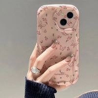 Coque de téléphone portable en silicone TPU avec motif de papillon rose et de crème glacée pour iPhone X Xr Xs Max 11 12 13 14 15 16 17