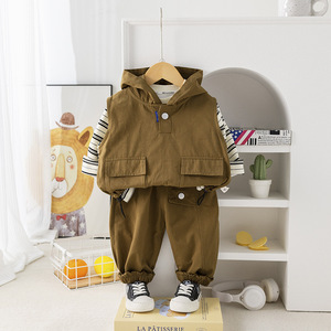 <strong>Brands</strong> Boys Sports Suits Short Sleeve Print Three-Piece Kid Clothing Sets Wholesale Baby <strong>Clothes</strong> for Sale - Product Image 2