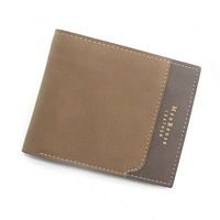 Dompet Pria Kulit, Dompet Lelaki Minimalis Santai Pendek Kustom