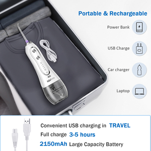 H2ofloss <span class=keywords><strong>2023</strong></span>, el Más Vendido, Irrigador Bucal Inalámbrico Aquapick, Palillo de Dientes Eléctrico, 300 ml, para el Hogar, Viajes, Hotel, USB, Batería, Plástico - Product Image 3