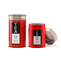 Bocal en métal à bouchon vissé personnalisé boîte à café couvercle intérieur en PVC boîtes étanches à l'air Matcha double couvercles ronds boîte à thé à couvercle torsadé