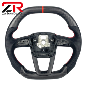 Volante Deportivo de Fibra de Carbono Mate Personalizado para <span class=keywords><strong>Audi</strong></span> Serie Q <span class=keywords><strong>S</strong></span> RS S3 Q3 Q5 Q8 Q7 SQ5 RS3 S5 RS5 2016-2024 - Product Image 1