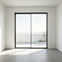 Porte coulissante en aluminium et verre, lisse, anti-humidité, anti-moisissure, résistante à la corrosion, pour la maison, vente en gros à prix réduit