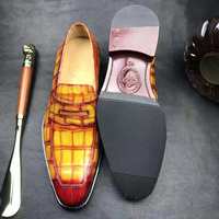 Chaussures Mocassins Homme en Cuir de Crocodile Véritable Goodyear Welt, Faits Main, Penny Loafers, Chaussures Habillées de Luxe pour Hommes