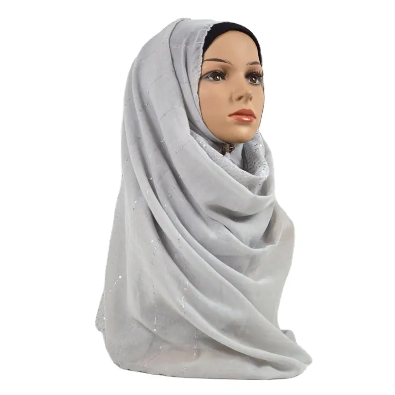 Bufandas de algodón musulmán para mujer, para la cabeza hijab, venta al por mayor, para verano