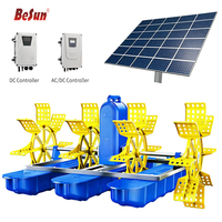 Pompe à aération solaire à pales haute efficacité 1,5 kW pour l'élevage de crevettes et de poissons, système d'oxygénation en aquaculture