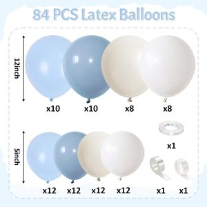 Fabricante de conjuntos de globos para fiestas TLX de 15 años, kit de arco de globos <span class=keywords><strong>color</strong></span> arena azul polvoriento para decoraciones de fiestas de revelación de género y baby shower. - Product Image 4