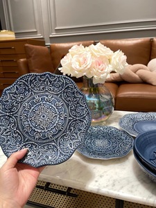 Europe-Style Embossed Porcelain <b>Dinnerware</b> <b>Set</b> Classic Baroque Design Round Eco-Friendly Ceramic Plate <b>for</b> Wedding Presentations - Product Image 6