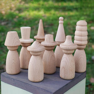 Set di Bambole in Legno di Faggio Non Finito, Forme in Legno per Fai da Te, Artigianato Artistico, Bambole con Cappello, Figure per Creazioni Artigianali OEM/ODM - Product Image 2