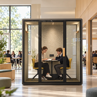 Cabine de travail insonorisée portable pour bureau, isolation acoustique, montage rapide, pour une concentration accrue dans les espaces ouverts