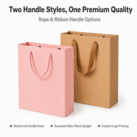 Sac de courses en papier écologique personnalisé de qualité supérieure, ruban en corde, impression offset 8 couleurs, logo personnalisé, dégradable, recyclable pour bougies