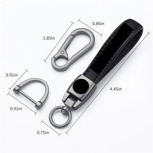 Wholesale Car Keychain Customized Logo Leather and Metal Woven Chain Car Brand <b>Accessories</b> for Women Men Perfect Gift Idea - Product Image 2