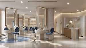 Mobilier de salon de beauté de luxe Station de coiffure avec miroir Design d'intérieur de salon de coiffure professionnel personnalisé - Product Image 3