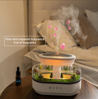 Diffuseur d'arômes en plastique alimenté par USB, en forme de paysage, avec lumières LED sept couleurs, humidificateur d'huiles essentielles, pour table, garantie 1 an