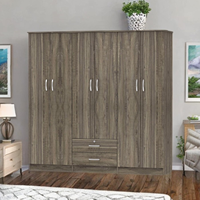 Armoire de rangement multi-usages moderne à 6 portes et 2 tiroirs, meuble de maison pour chambre, hôtel, bureau, atelier, salon, école, salle de sport