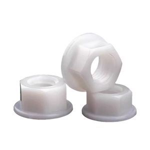 Écrou à bride en nylon plastique hexagonal filetage métrique écrous à fond plat blanc M3 M4 M5 M6 <span class=keywords><strong>M8</strong></span> M10 M12 isolation thermique et électrique - Product Image 1