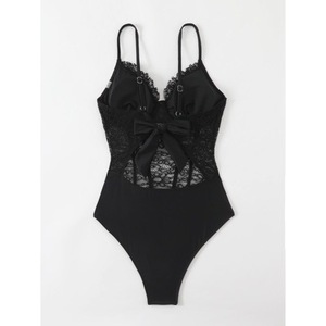 European and American style <b>thin</b> black design women's mesh see-through fashion inner layer European and American hot girl sexy - Product Image 3