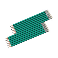Crayon Scolaire Mine HB Lisse 12 Pièces/Boîte Papeterie Étudiant Standard Crayon HB 7.5 Pouces avec Gomme Crayons de Croquis pour Étudiants et Enfants