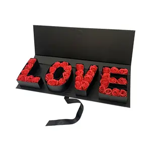 Заводская оптовая продажа на заказ картон Любовь Дизайн День Святого Валентина цветок письмо подарочная коробка