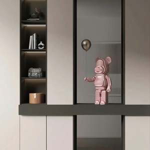 Nouvelle armoire en bois durable avec portes coulissantes, espace de rangement ample pour le mobilier de la maison, pour la chambre à coucher, la salle à manger et le salon - Product Image 1