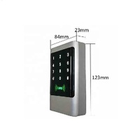 Machine de contrôle d'accès à coque métallique étanche Mf 1/EM lecteur de carte une porte avec clavier tactile pour une utilisation en extérieur