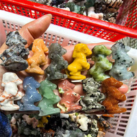 Figurines d'animaux en cristal de 35 mm, mélange de quartz naturel, sculptures de cristal de couleurs assorties, oiseaux sculptés pour cadeau