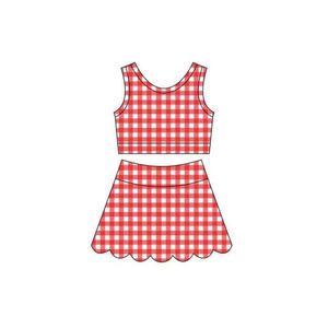 Vestido de verano personalizado GSD4065 para niña, con estampado de estrellas de fútbol americano, sin mangas, transpirable, hasta la rodilla, venta al por mayor para niños - Product Image 2