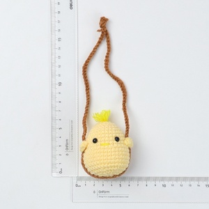 Colgante de Pato de Lana Hecho a Mano, Patrón Animal Tejido a Crochet, Decoración de Pared Ecológica Estilo Art <span class=keywords><strong>Deco</strong></span> para Coche, Aniversario - Product Image 4