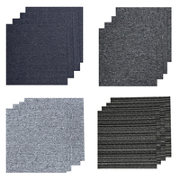 Moquette de luxe pour hôtel, tuiles de moquette commerciales en nylon PP, tuiles de moquette faciles à poser soi-même, 50x50