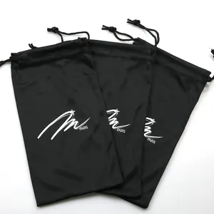 Wholesale microfiber sunglass bags custom logo microfiber fabric drawstring reading glasses pouch bag
