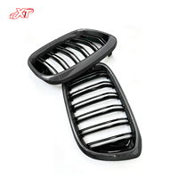 Grille de pare-chocs avant en fibre de carbone + ABS noir brillant pour BMW X3M X4M F97 F98 X4 G02 G08 2019-2021