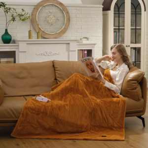 Gemütliche weiche Kaninchen fell Stoff elektrische Heiz decke maschinen wasch bar mit Überhitzung schutz - Product Image 4