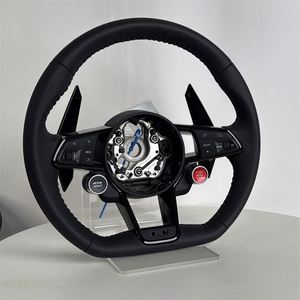 Volant noir personnalisé haut de gamme pour Audi <span class=keywords><strong>A3</strong></span> A4 A5 A6 A7 A8 C7 S8 R8 RS3 RS6 B8 B9 S7 <span class=keywords><strong>S</strong></span> <span class=keywords><strong>Line</strong></span> - Vente Flash - Product Image 5