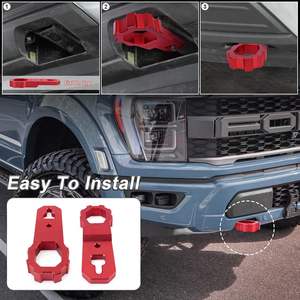 OVOVS nuovo paraurti anteriore traino ganci traino F-150 pesanti compatibili con Ford F150/<span class=keywords><strong>Raptor</strong></span> 2009 + - Product Image 3