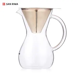 Versare sopra la caffettiera caraffa per caffè a goccia perfetta a mano da coffee gator con filtro permanente in acciaio inossidabile