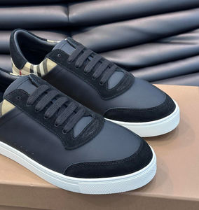Chaussures de marche décontractées pour hommes Marque de créateur Haute qualité Luxe Classique Rétro Burberres Cuir véritable Anti-spring Tendance de la mode - Product Image 5