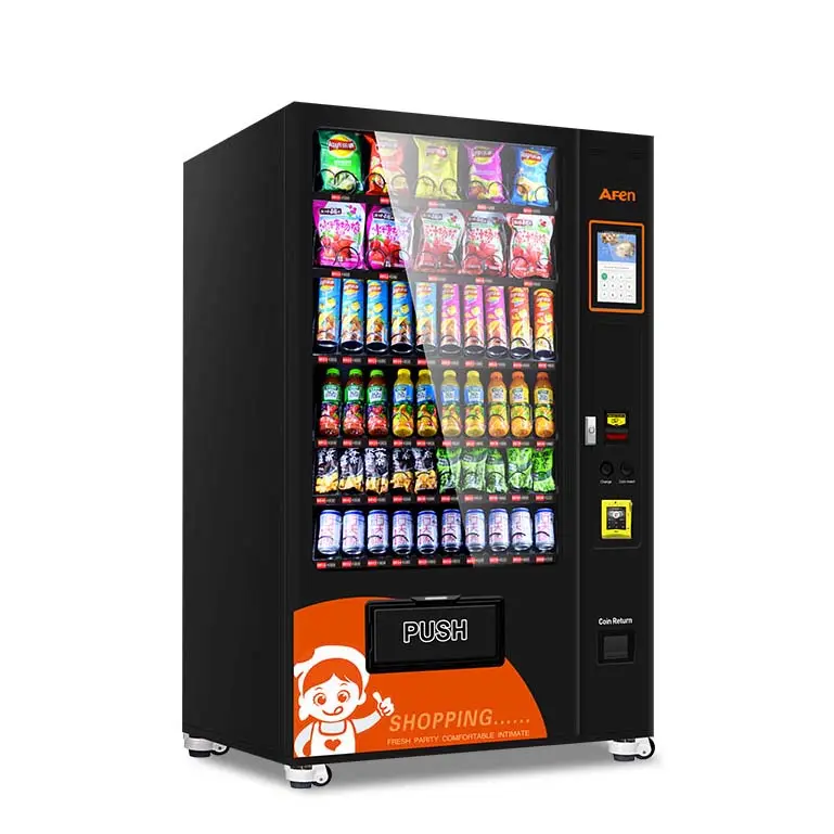 AFEN Mesin Vending Combo otomatis pintar minuman ringan terlaris