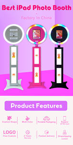 Appareil photo numérique de table tout-en-un DSLR Salsa iPad Photo Booth Pro 13 pouces avec flash 9,7 pouces noir 2025 trépied - Product Image 2