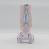 Patins à roulettes lumineux en PU avec empeignes scintillantes