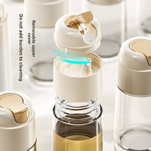 <span class=keywords><strong>Oushi</strong></span> Distributeur d'huile en verre 500 ml à ouverture et fermeture automatiques, anti-fuite, anti-goutte, design minimaliste moderne, pour sauce soja, vinaigre et assaisonnements - Product Image 4