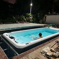 Piscine extérieure en acrylique enterrée pour adultes, maison préfabriquée personnalisée
