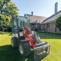Gelenkiger Mini-Hoflader Radlader Dieselbetrieben für Unkrautbekämpfung Landwirtschaft Multifunktionaler Kompakt-Traktorlader Motor