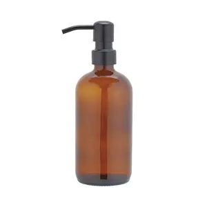 LongAn, пустая бутылка для жидкого мыла для рук, шампуня, Бостонского стекла, дозатор мыла с безвоздушным насосом