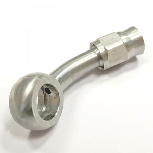 Tuyau <span class=keywords><strong>de</strong></span> <span class=keywords><strong>frein</strong></span> hydraulique en acier inoxydable, raccord <span class=keywords><strong>BANJO</strong></span> 30 degrés, en PTFE, AN3 - Product Image 3