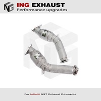 Venta directa de fábrica ING para Infiniti G37 2007 + Infiniti G25 G37 2,5 3,7 escape de acero inoxidable con evento de descuento catalítico