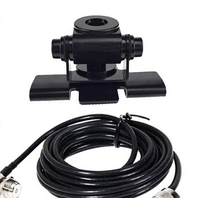 RB-400 Mobile Radio Mount Clip with 5M Feed Cable Combo Kit Car Walkie Talkie Installation Accessories Set L844