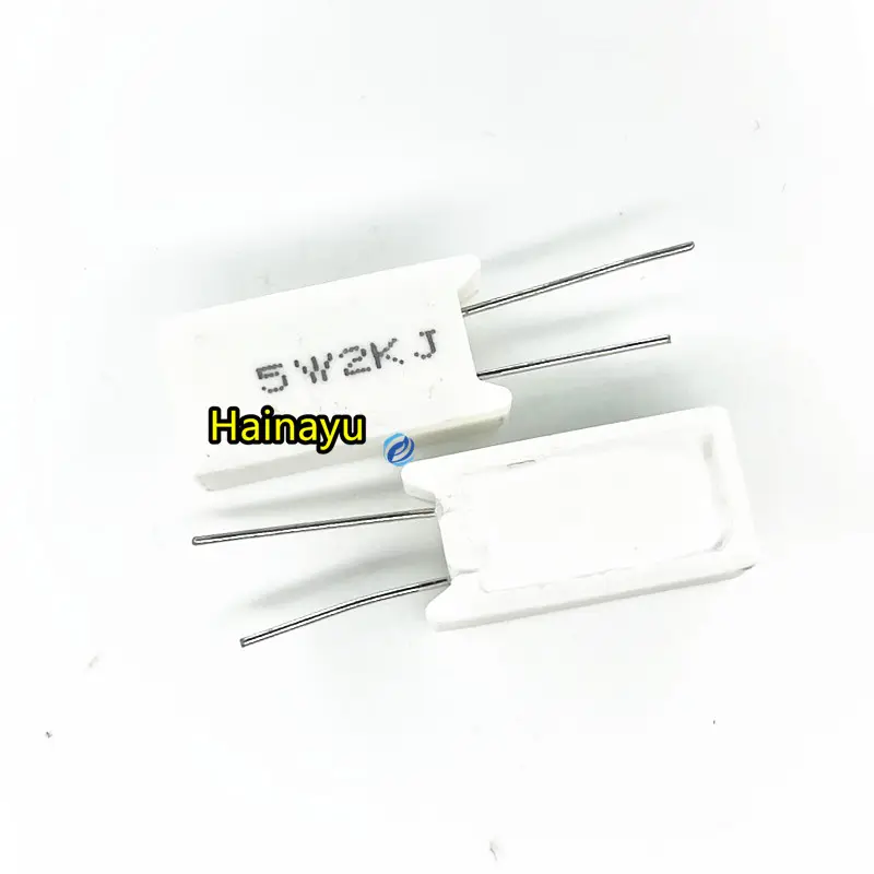 Hainayu chip IC integrated circuit electronic component cement resistor 5W 2K accuracy 5% 2000 Euro vertical in-line ceramics