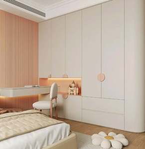 Fabricant de meubles sur mesure Meubles de chambre à coucher Armoire moderne modulaire en bois Design Garde-robe de chambre Style minimaliste - Product Image 1