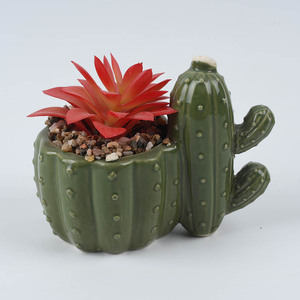 Piante succulente artificiali dei piccoli vasi da fiori ceramici a forma di <span class=keywords><strong>cactus</strong></span> su ordinazione all'ingrosso mini - Product Image 2
